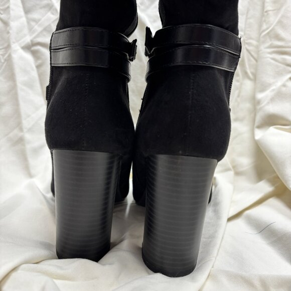 Women's Beautiful Lauran Conrad Black Knee High Boots.  Size 7 Wide - Picture 7 of 10